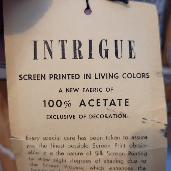 Vintage Dress Acetate Abstract Geometric Tan White Short Long Sleeve Sz 10 Tags - Picture 7 of 13